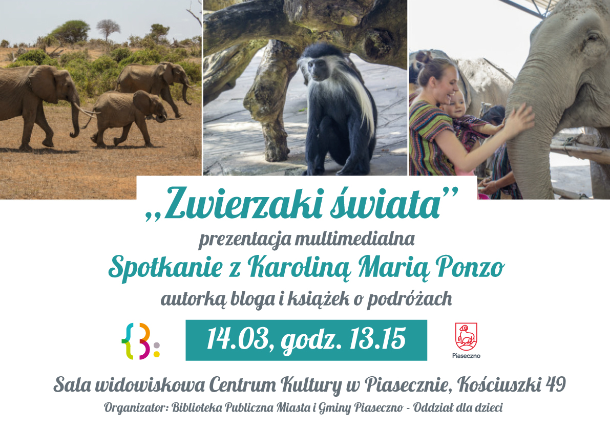 Zwierzaki świata – spotkanie z Karoliną Marią Ponzo w Piasecznie