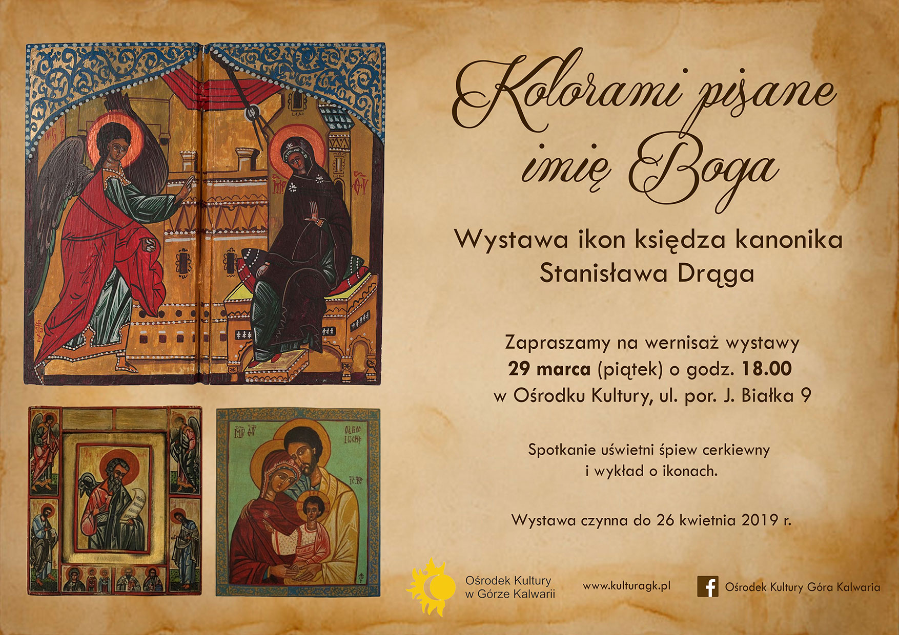 Wystawa ikon ks. Stanisława Drąga w Górze Kalwarii